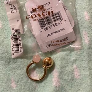 Coach double spheres ring